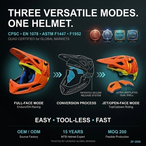 <span class=keywords><strong>Casco</strong></span> Integral para Bicicleta Eléctrica de Montaña, <span class=keywords><strong>Casco</strong></span> E-<span class=keywords><strong>MTB</strong></span> al por Mayor, EN1078 ASTM F1952, de Alta Velocidad, con Mentonera <span class=keywords><strong>Desmontable</strong></span>, 680g - Product Image 3