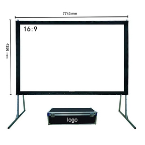 Logo personalizable cine Oficina reunión pantalla de proyección soporte portátil HD al aire libre 350 pulgadas proyector pantallas para <span class=keywords><strong>Amazon</strong></span> EBay - Product Image 4