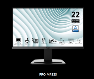 Cho Msi Pro MP223 22-Inch 100Hz <span class=keywords><strong>DVI</strong></span> Giao Diện Măm-Chăm Sóc <span class=keywords><strong>PC</strong></span> Màn Hình Cho Công Việc Kinh Doanh & Chơi Game Mới Máy Tính Để Bàn Màn Hình - Product Image 2