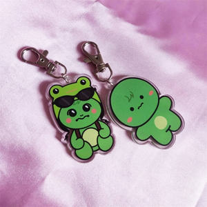 2 pz/set Kpop <span class=keywords><strong>Monsta</strong></span> X cartone animato acrilico portachiavi MINHYUK JOOHEON cane gatto animale simpatico portachiavi borsa chiave decorazione HYUNGWON I.M fan regalo - Product Image 1