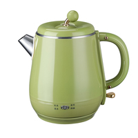 Bouilloire électrique portable moderne anti-brûlure à double paroi 1,0 L en acier inoxydable 304 pour la maison et le bureau