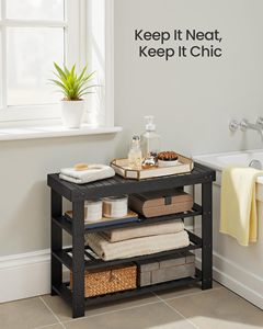SENYU Modern 3-Tier Wood <b>Shoe</b> <b>Rack</b> <b>Storage</b> Bench Entryway Organizer Space Saving Design Minimalist Style Home Furniture - Product Image 4