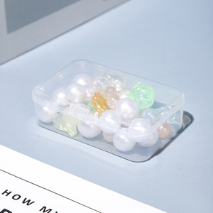 Clear <b>Plastic</b> Storage Box <b>with</b> <b>Lid</b> <b>Small</b> <b>Container</b> for Beads Pearls Jewelry Home Parts Organization - Product Image 1
