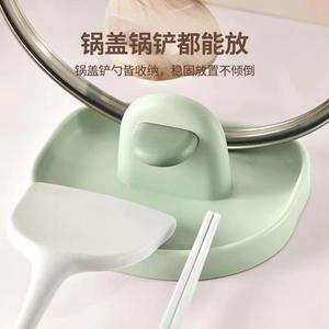 ที่วางฝาหม้อรูปนกพร้อมถาดรองรูปวงรี ที่วางตะหลิวสำหรับเก็บของบนเคาน์เตอร์ครัว - Product Image 2