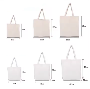 Bolsa de lona plegable resistente reutilizable ecológica al por mayor, tamaño personalizado con logotipo impreso para regalos, bolsas de compras - Product Image 3