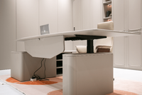 Bureau de direction moderne de luxe pour patron/PDG Panneau de bois MDF réglable avec table de bureau enduite de poudre de levage électrique