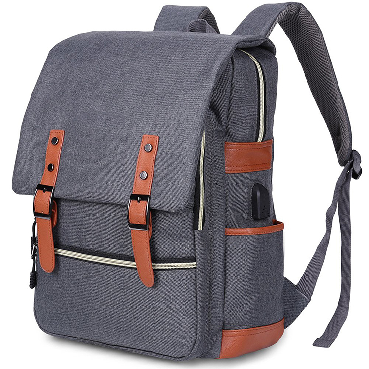 Dos D'ordinateur Portable pour Les Femmes Hommes École Collège Sac À Dos avec Port De Chargement USB Mode Sac À Dos 15 pouces