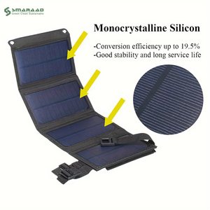 SMARAAD Mini Zonnepanelen 60W 50W 30W Buiten Waterproof Oplaadbare USB <span class=keywords><strong>5V</strong></span> Oplader Draagbare Opvouwbare Zonnepanelen - Product Image 6