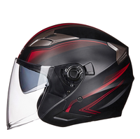 Casque de moto à double visière noir mat GXT708 Taille M L Unisexe pour la ville et la conduite quotidienne