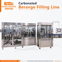 Ligne de production de boissons gazeuses à haute efficacité 16000 BPH, mélangeur CO2, ligne de production de remplissage de boissons gazeuses