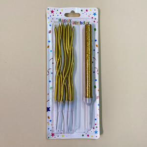 Kit de bougies <span class=keywords><strong>fontaine</strong></span> dorée Twisty Spiral Candles Cake Topper Sparkler pour la décoration d'anniversaire d'anniversaire de mariage d'anniversaire - Product Image 3