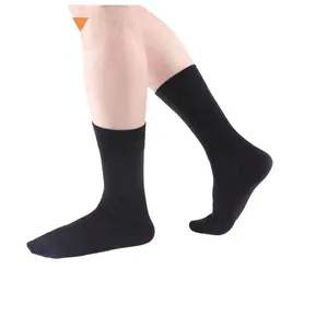 RL-0403-calcetines negros de algodón para hombre, calcetín negro, 100%