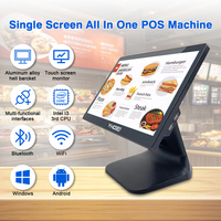 Terminal de point de vente 15,6 pouces avec écran tactile capacitif, système de caisse enregistreuse pour système de vente au détail