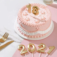 Gold Glitter 0-9 Nummer Geburtstags kerze für Kinder Erwachsene Geburtstag Jubiläums feier Kuchen Dekoration Kerzen