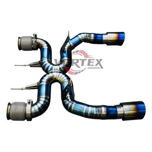 ระบบท่อไอเสียแบบ Catback ยี่ห้อ Vortex OEM รุ่น Titanium Valvetronic สำหรับ McLaren 720 แบบตรงพร้อมท่อดาวน์ไปป์ - Product Image 2