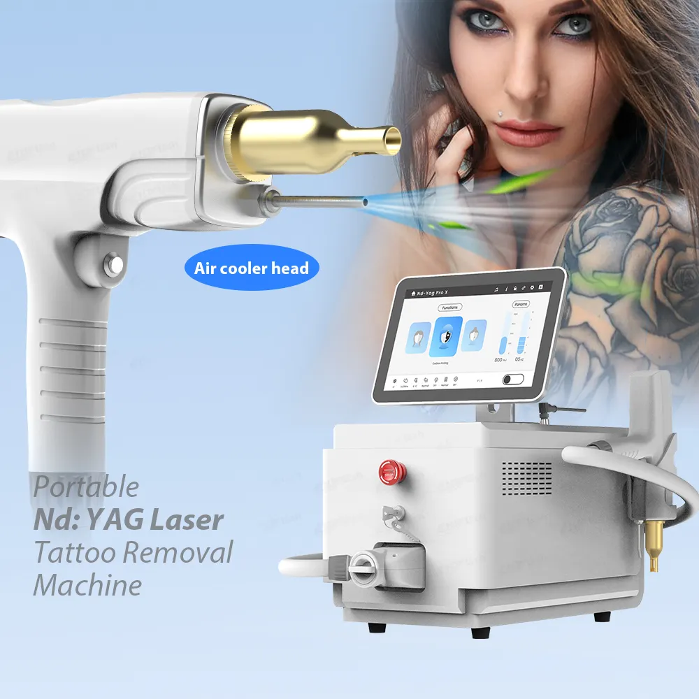 Mini q geschaltete nd yag Laser maschine Tattoo entferner Carbon Peeling Maschine