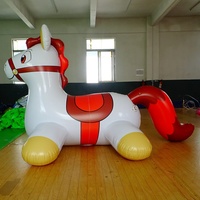 Cheval sauteur - Cheval gonflable à sauter, jouet animal rebondissant en caoutchouc à monter pour enfants/tout-petits