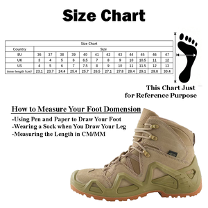 Scarpe Tattiche Leggere e Resistenti in Pelle Scamosciata, <span class=keywords><strong>Stivali</strong></span> da Trekking con Fodera in Rete, Suola in PU per Attività all'Aperto - Product Image 2