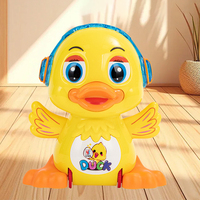 Longxi mignon canard jouet avec lumières nouveau produit enfants jeux d'apprentissage animaux électroniques dessin animé Animal Robot jouets poupées