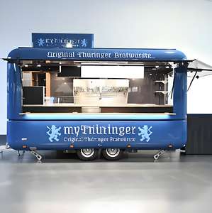 Camion de vente de glaces molles avec machine à double saveur, station de trempage de cornets et garnitures de sirop pour la vente estivale - Product Image 6