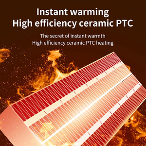 Calefactor Eléctrico de Cristal de Carbono de 800W, Calentamiento Rápido, Metálico, Halógeno, Independiente, para Bebés, Baño, Escritorio, con Protección Contra Sobrecalentamiento - Product Image 5