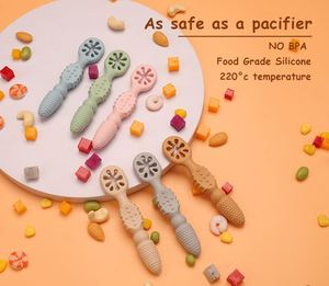 ชุดช้อนซิลิโคนสำหรับเด็ก BPA Free Stage 1 รูปทรงการ์ตูนสัตว์ ปลายช้อนนุ่ม เกรดอาหาร สำหรับเด็กวัยหัดกิน ชุดอุปกรณ์รับประทานอาหาร - Product Image 2