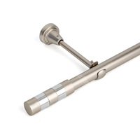 Tringle à Rideaux Extensible en Fer et Aluminium de Haute Qualité 5m/6m, Décoration Intérieure, Ensembles de Tringles à Rideaux Métalliques, Accessoires Directs d'Usine