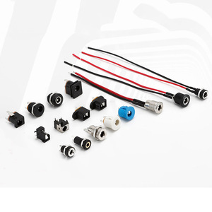 Customizable 20AWG 5.5x2.1mm DC Power Pigtail <b>Cable</b> Wire Panel Mount Connector DC099/DC022/DC022B Female <b>Socket</b> 10/15/20CM - Product Image 1