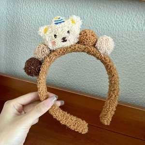 Bear <b>Headband</b> Plush High Crown For Women Face Washing Cute <b>Fluffy</b> Hairband Fall 2024 Color Mix Yiwu Origin - Product Image 4