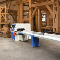 Ligne de production automatique de charpentes en bois, scie à découper à angle variable CNC, machine à scier le bois pour la fabrication de maisons en bois