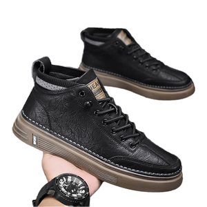 Chaussures de course décontractées d'été pour hommes à semelle épaisse, maille respirante dégradée, semelle intérieure en EVA, fonction rehausseur de hauteur, couleur unie - Product Image 1
