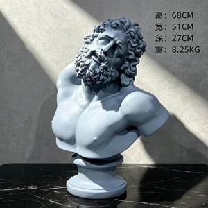 Grande sculpture en résine Laocoon, statue de la <span class=keywords><strong>mythologie</strong></span> <span class=keywords><strong>grecque</strong></span>, décoration d'art <span class=keywords><strong>nordique</strong></span> de luxe pour la maison, le bureau ou le couloir, hauteur 68 cm - Product Image 6