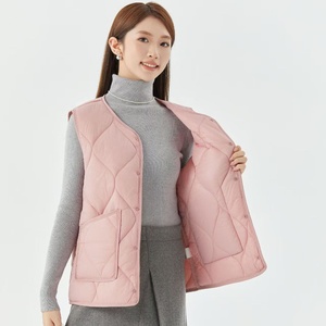 <span class=keywords><strong>Chaleco</strong></span> interior de lana cálido y grueso para <span class=keywords><strong>mujer</strong></span> con relleno adicional, chaqueta exterior informal con botones de lana para <span class=keywords><strong>mujer</strong></span> en material de algodón - Product Image 2