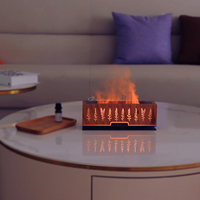 Diffuseur d'huiles essentielles ultrasonique à effet de flamme 3D de simulation de 200 m, humidificateur d'air pour la maison et la chambre à coucher