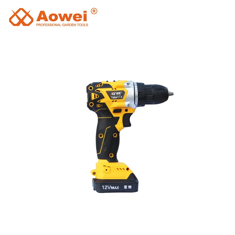 Factory Wholesale 12V Brushless Cordless 2 Speed Drill Driver 13Mm Chunk Li Ion Battery