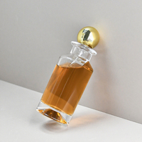 Flacon de parfum en verre transparent personnalisé de haute qualité, 130 ml, vide, avec bouchon en forme de boule