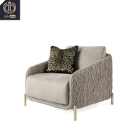 Ensemble de canapé en tissu de luxe imprimé léopard noir et blanc pour salon Mobilier personnalisé pour appartement ou villa