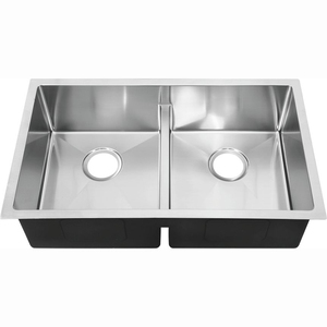 Wastafel dapur multifungsi, mangkuk ganda Stainless Steel Modern Undermount wastafel apartemen komersial toko kopi cuci sayuran - Product Image 2