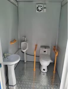Bagno Portatile Accessibile <span class=keywords><strong>per</strong></span> <span class=keywords><strong>Disabili</strong></span>, <span class=keywords><strong>Toilette</strong></span> Mobile con Pannelli Sandwich e Corrimano di Sicurezza <span class=keywords><strong>per</strong></span> Parchi - Product Image 2