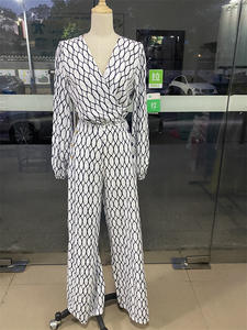 Enyami เสื้อแขนยาวคอวีสำหรับผู้หญิง, กางเกงขายาวเอวสูงกางเกงขากว้างแฟชั่นสองชิ้นเข้าคู่กันชุด oufite 2ชิ้น - Product Image 3