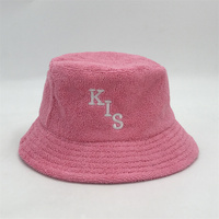 Chapeau Bob en Tissu Éponge avec Logos Brodés Personnalisés et Poche, Doublure en Satin pour Adultes et Enfants