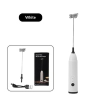 Mousseur à lait électrique multifonctionnel et mixeur à café rechargeable, fonctionnement à une touche, boîtier en plastique, chargement USB