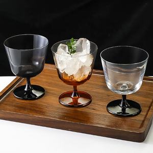<span class=keywords><strong>Haute</strong></span> <span class=keywords><strong>tige</strong></span> large bouche Dessert verres café whisky Cocktail verre dégradé coloré givré jambes courtes tasse de mélange spéciale - Product Image 2