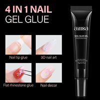 Aillsa Capsules d'ongles courtes, formes Amande, Cercueil, Carré, transparentes, nouvelles, effilées, M0524002