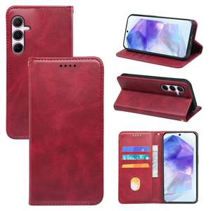 Funda de Cuero para Teléfono Móvil A25E, Funda Protectora con Tapa Abatible de Piel de Becerro A16, Funda de Cuero A15 con Soporte para Teléfono Móvil - Product Image 1