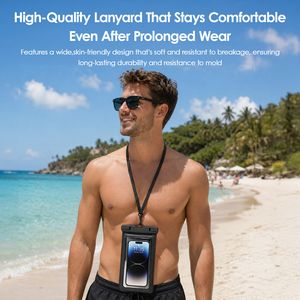 Pochette Téléphone Étanche Professionnelle PAD8 IPX8 Flottante Ultra-Fine 0,<span class=keywords><strong>3</strong></span> mm en <span class=keywords><strong>TPU</strong></span> avec Verrou Rotatif Sécurisé pour Plage, Croisière, Voyage - Product Image 4
