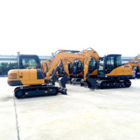 Excavadora Hidráulica XE55DA 5.7T, Profundidad Máxima de Excavación de 3830 mm con Línea de Rompedor