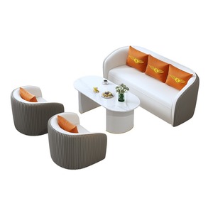 Ensemble <span class=keywords><strong>de</strong></span> chaises <span class=keywords><strong>de</strong></span> table en fer moderne et simple <span class=keywords><strong>Petit</strong></span> <span class=keywords><strong>canapé</strong></span> <span class=keywords><strong>de</strong></span> luxe léger pour réception <span class=keywords><strong>Bureau</strong></span> Thé pour villa Magasins <span class=keywords><strong>de</strong></span> vêtements - Product Image 5