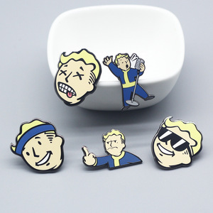 เข็มกลัดติดเสื้อแบบน่ารักสำหรับเด็กผู้ชาย <span class=keywords><strong>Fallout</strong></span> <span class=keywords><strong>4</strong></span> Vault Boy เข็มกลัดเคลือบโลหะ Burna Boy คอสเพลย์ เกมส์ บรอชติดกระเป๋าเป้ กางเกงยีนส์ - Product Image 4