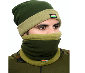 Trendy Solid Sports Beanie Neck Warmer Winter Cap Soft Warm Fabric Breathable Comfortable Outdoor Use Stylish Headwear - Product Image 1